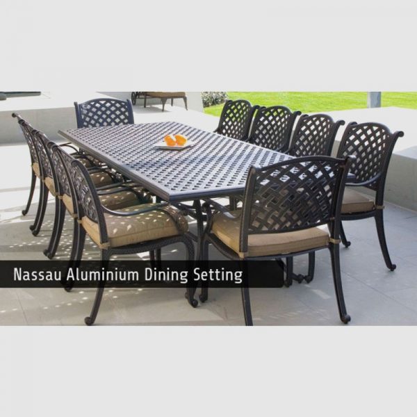 MELTON CRAFT: Nassau Aluminium Outdoor Dining Setting