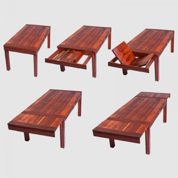 Merbau Solid Timber Extension Table